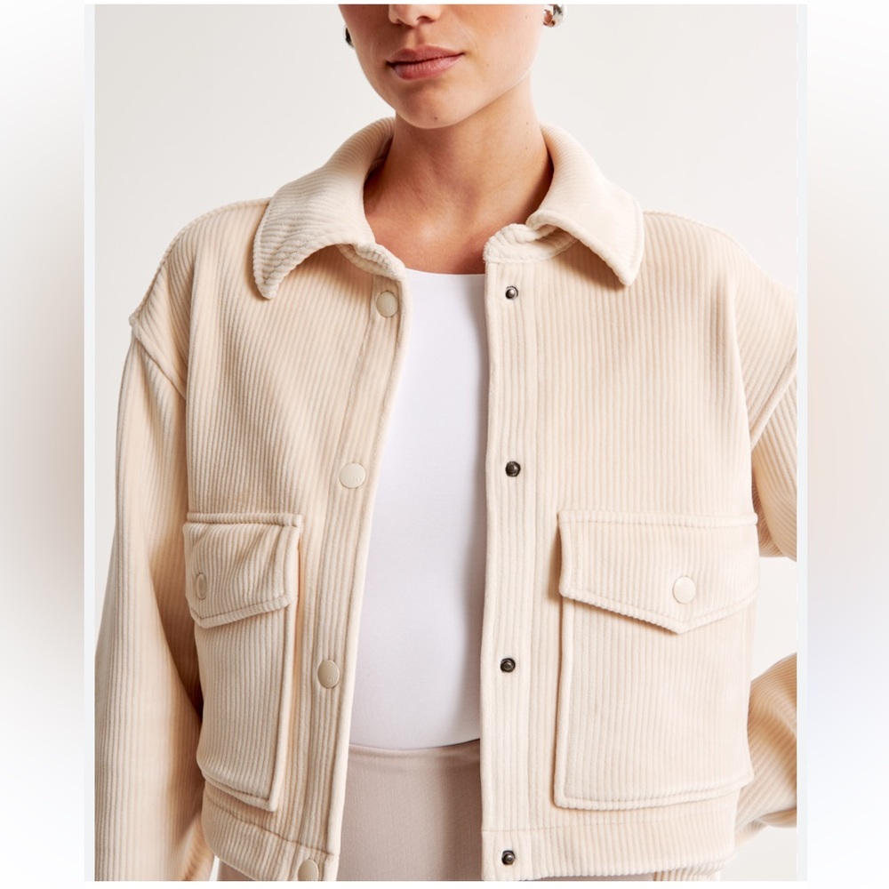 A&F Blush Velvet Corduroy Jacket